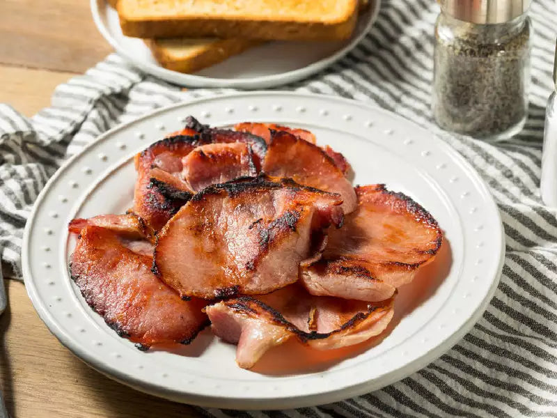 IT'S BACK! 10 lb case of Uncured Natural Canadian Bacon