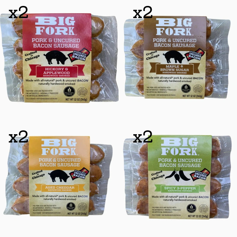 Limited Time: 8pk Variety Kielbasa Sausage Stuffed with Uncured Bacon