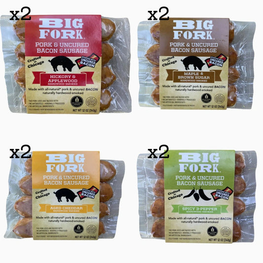 Limited Time: 8pk Variety Kielbasa Sausage Stuffed with Uncured Bacon