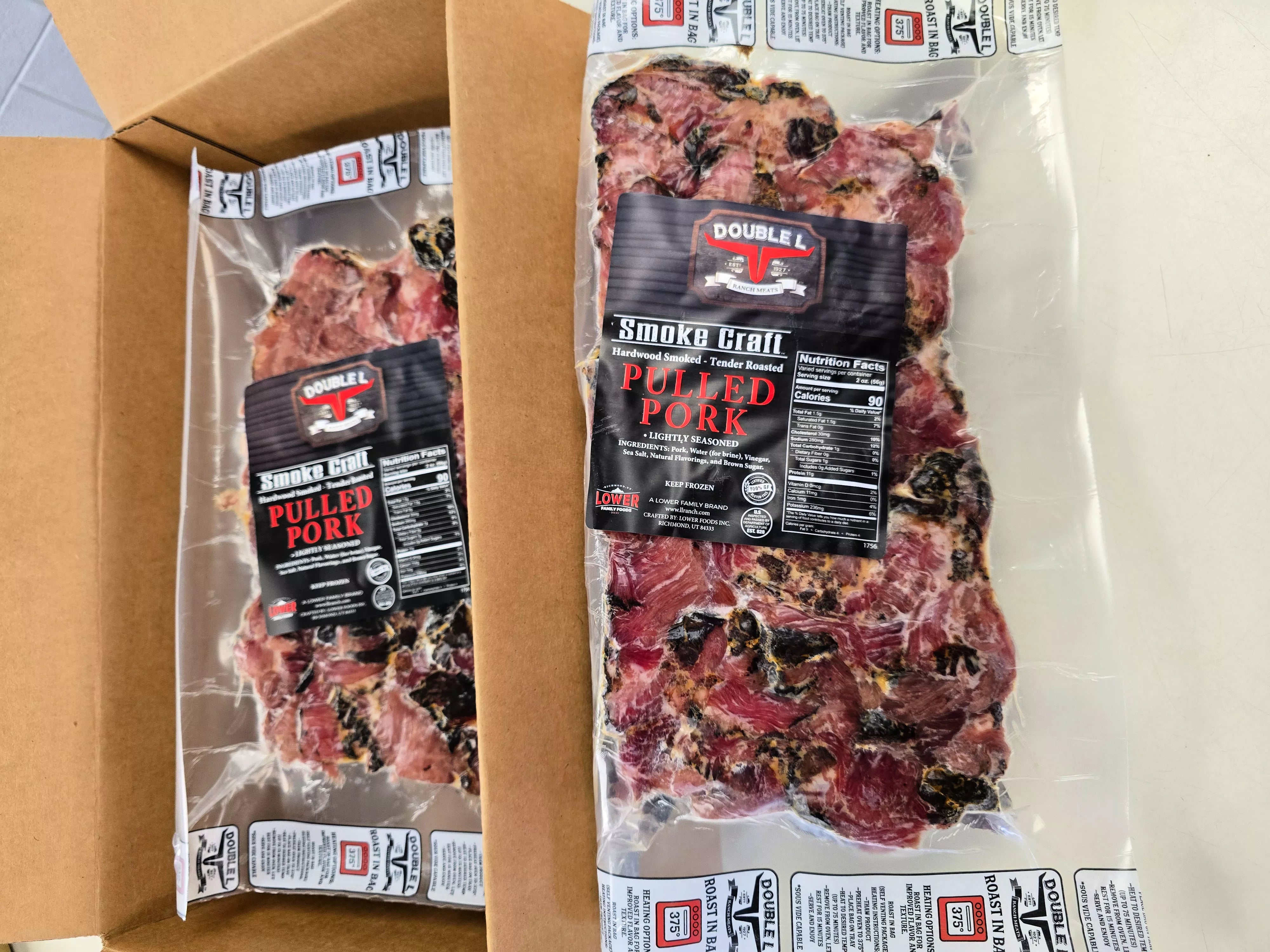 It's Back! 10 lb Case Shredded Pulled Pork: Bulk, Natural, Pre-Cooked, Minimally Processed, Local