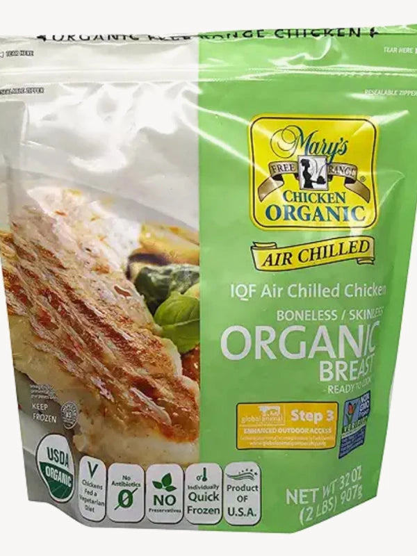 16lbs Organic, Air Chilled, Boneless, Skinless Chicken Breasts
