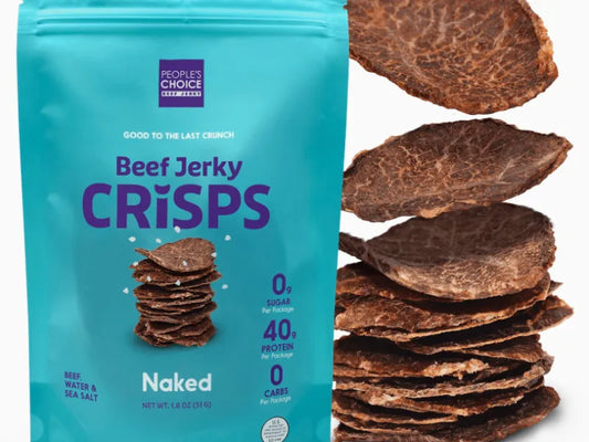 Limited Time: 8ct. Packs of Sugar-Free Beef Jerky Crisps (GF, Zero Carb)