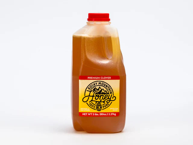 Raw Unfiltered Clover Honey 6-pk Case of 80z jugs (480oz total)