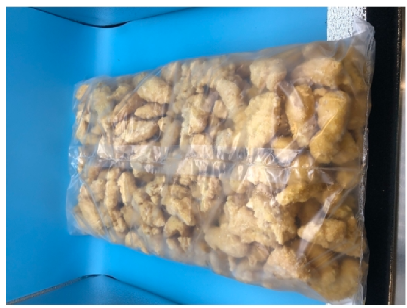 10 lb Case Gluten Free Precooked Tempura Chicken Nuggets, No MSG Adde