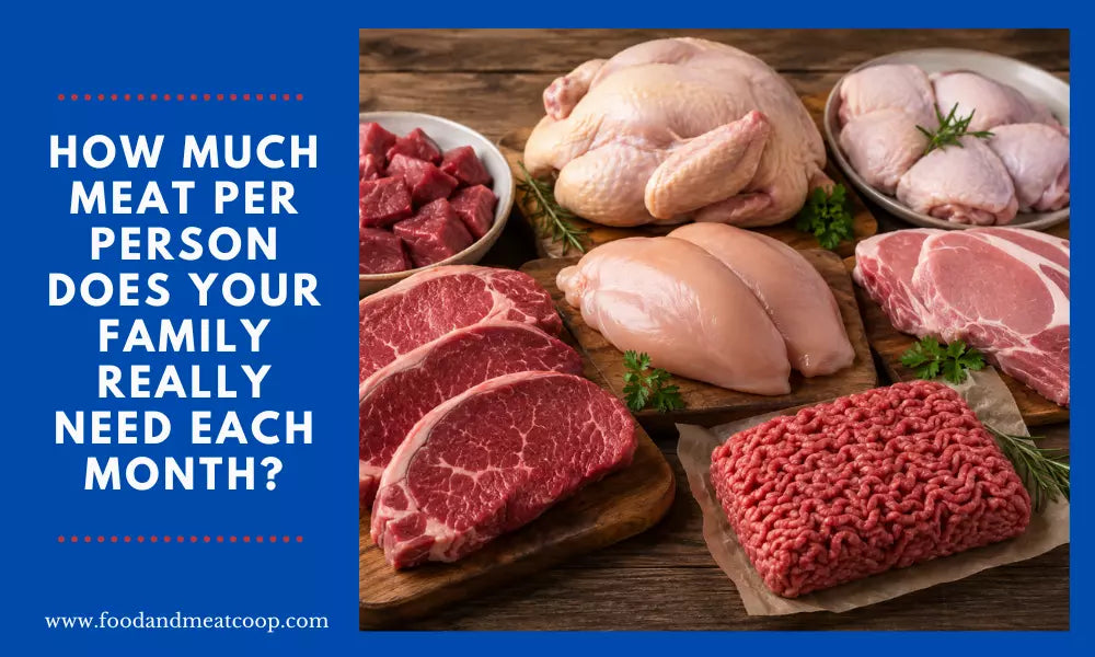How much meat per person does your family need each month?