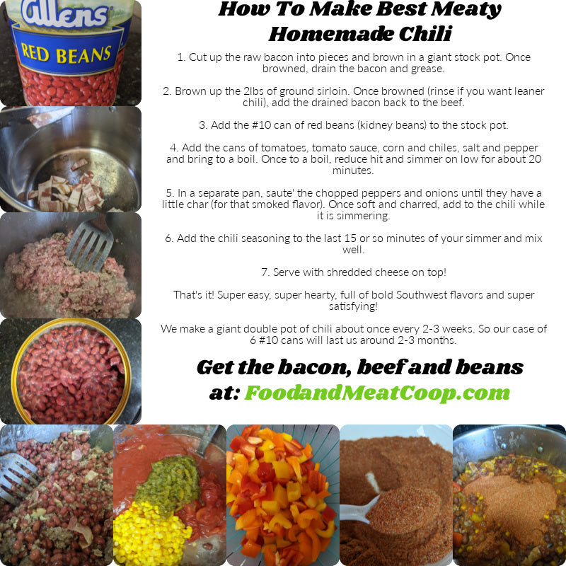 Chilli Making How to Make the Best Homemade Chili with Bulk Beans, Beef and Bacon ...