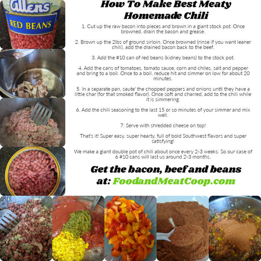 How to Make the Best Homemade Chili with Bulk Beans, Beef and Bacon