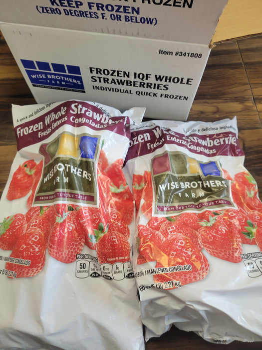 Overstock: 10 lb Case of Frozen Strawberries