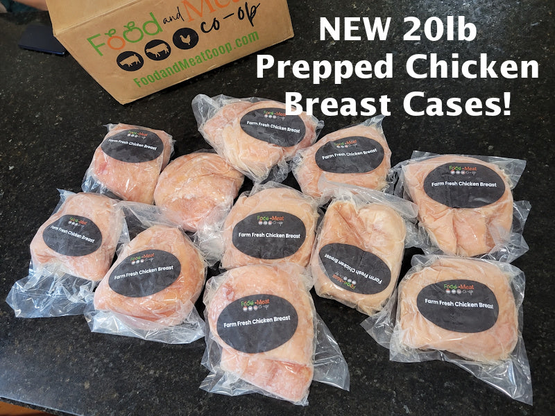 NEW 20lb Case! Already Prepped Natural Chicken Breast