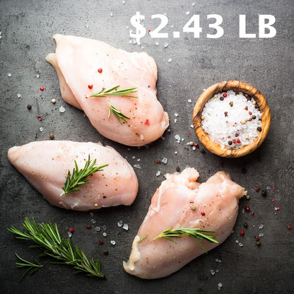 EXTREME DEAL: 40lb Chicken Breast, Boneless, Skinless, Cage-Free, Natural