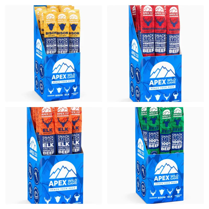 Limited Time: 12ct. Pack Grassfed Beef Sticks (4 Varieties: Beef, Bison, Elk and Venison)