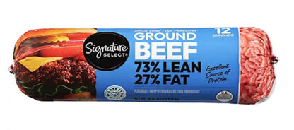 OVERSTOCK: 36lbs 73/27 Natural Ground Beef (12-3lb Chubs Per Case)