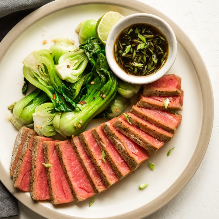 RESTOCKED: 10 lb case: 8oz. Wild Caught Tuna Steaks, Grade AAA (Sushi Grade)