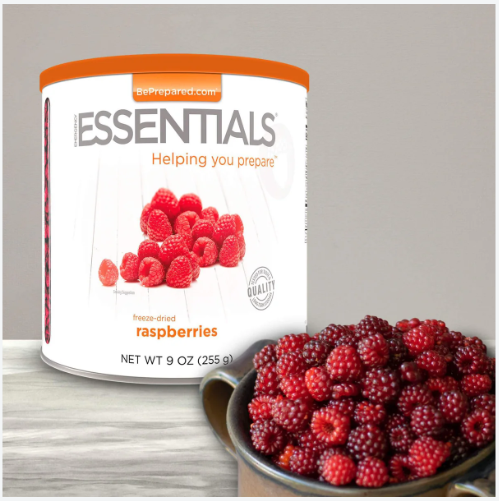 Freeze Dried Raspberries From Emergency Essentials-30 year Shelf Life