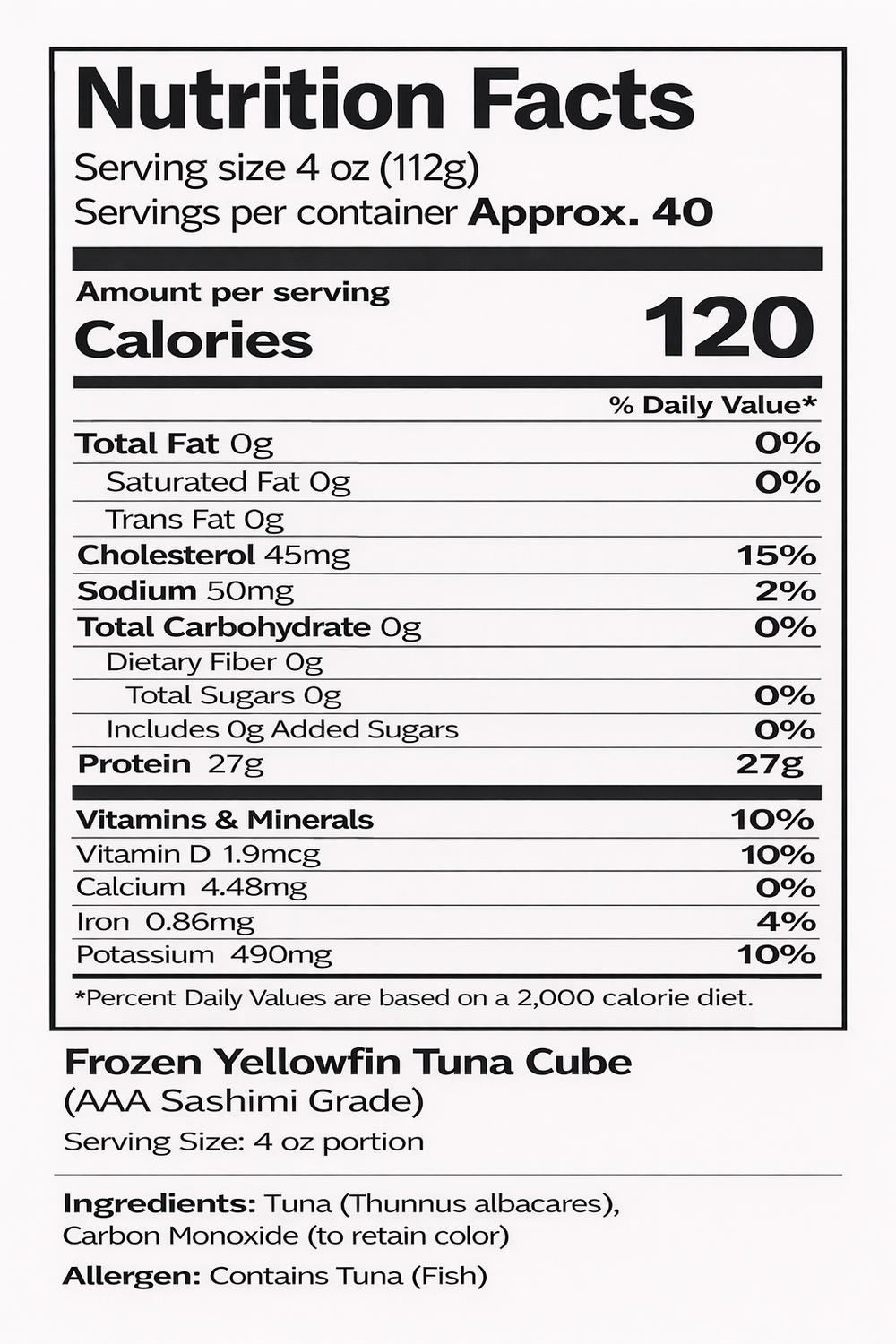 Nutrition facts