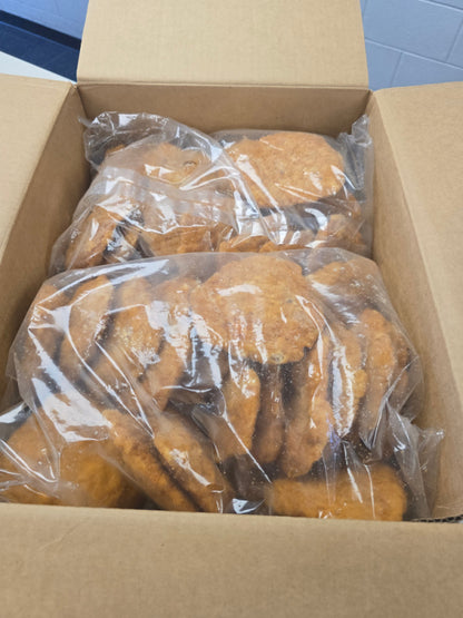 OVERSTOCK: 30lb Case of Fully Cooked, Breaded Chicken Breast (118 Ct.)