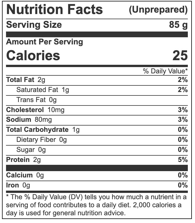Nutrition facts