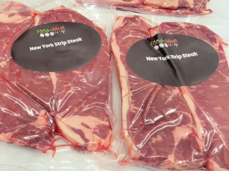 RESTOCKED: 10LB Case of Natural NY Strip Steaks