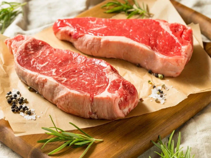 RESTOCKED: 10LB Case of Natural NY Strip Steaks