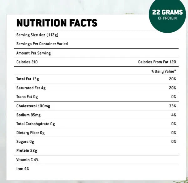 Nutrition facts