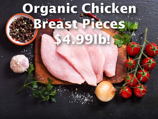 CLEARANCE: 40lbs Frozen Organic Chicken Breasts