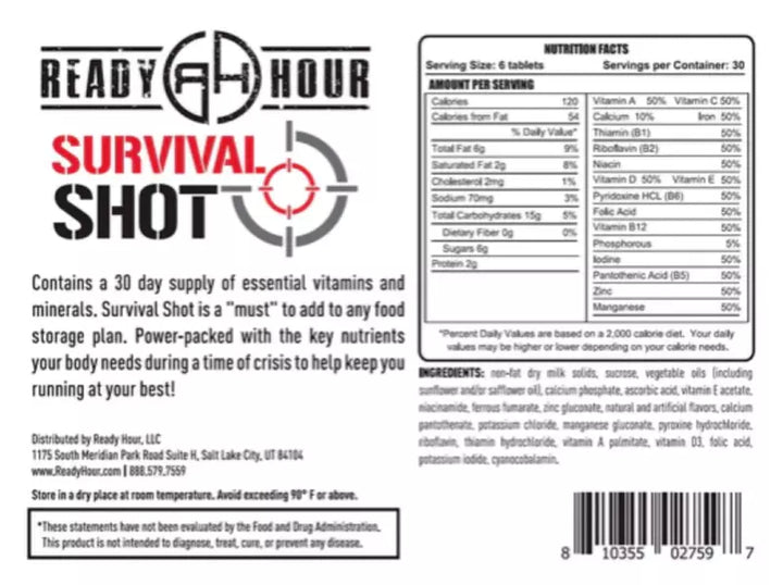 OVERSTOCK: 30-day Supply Survival Nutritional Calorie Bites from Ready Hour