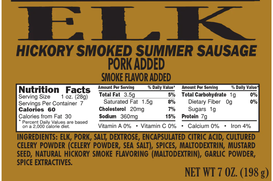 NEW: Limited time 3pk Summer Sausage Set; Elk, Bison, and Venison, Gluten Free