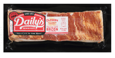 LIMITED TIME: Cherry AppleWood Smoked 1/4" Thick Cut Bacon - 15 lb