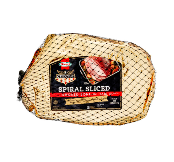 Half Hormel Hardwood Smoked Spiral Sliced Ham, Fully Cooked, Gluten Free, 9-12lb