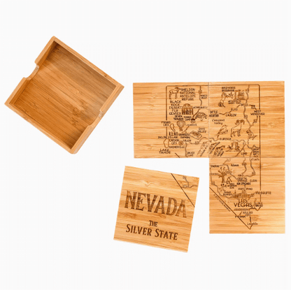 Limited Time: Set of 4 State Coaster Puzzles (Utah, Idaho, Nevada Shapes)