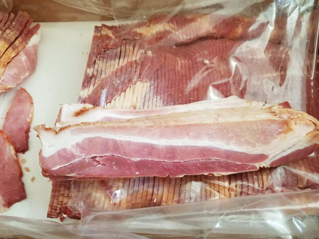 Co-op Favorite: 15 lb Case Thick Cut Bacon, Honey Cured, Locally Made
