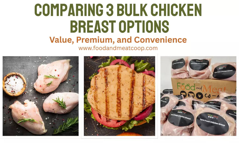 Comparing 3 Bulk Chicken Breasts Options: Value, Premium, or Convenience