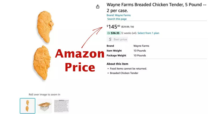 RESTOCKED: 10 lb Case Gluten Free Chicken Strips, No Antibiotics Ever