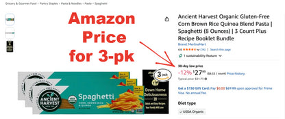 NEW: 12pk of Organic Gluten Free Pasta (Choose Elbows or Spaghetti) - Free From Top 8 Allergens