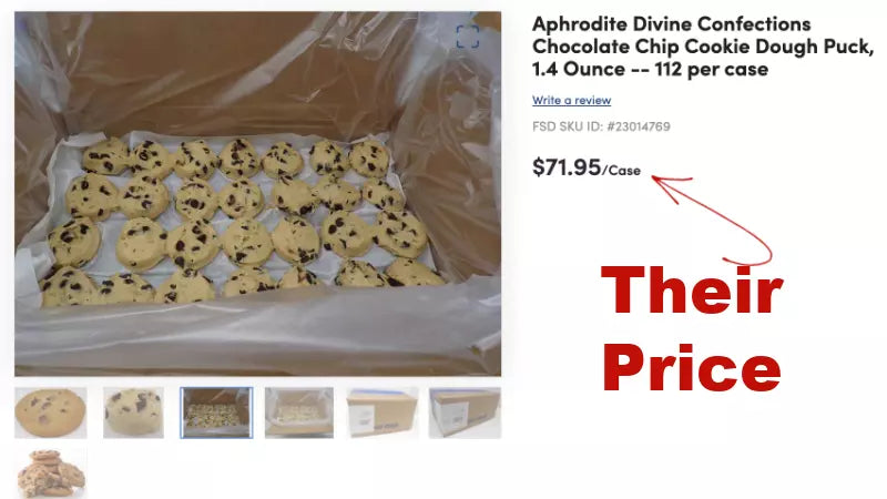 PRICE DROP: Aphrodite Divine Confections Chocolate Chip Cookie Dough, 112 ct.