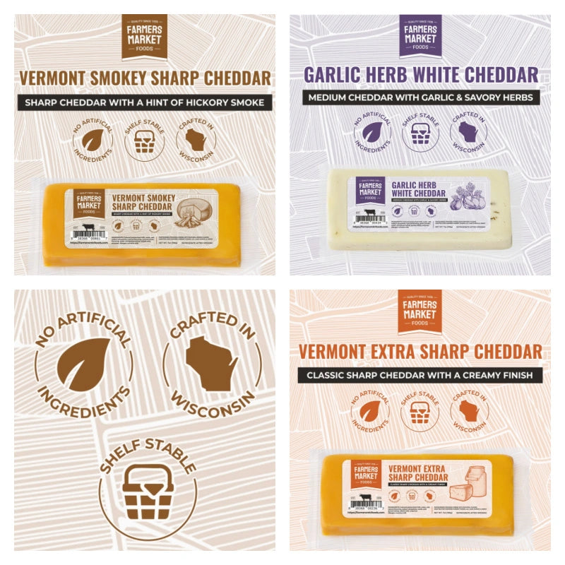 Limited Time: Summer Sausage and Aged Cheese Gift Set (3 Sausages, 3 Cheeses)