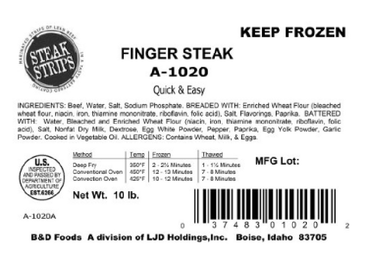 PRICE DROP: 10 lb Pre-cooked Steak Fingers, 2-5 lb bag, quick and easy option, No MSG