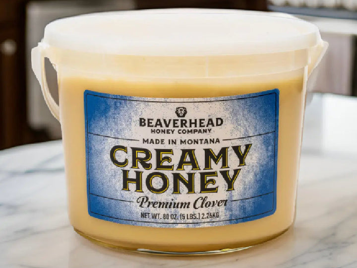 RESTOCKED: 5 lb Beaverhead Creamy Clover Honey Bucket from Montana