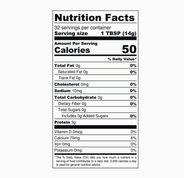 Nutrition facts