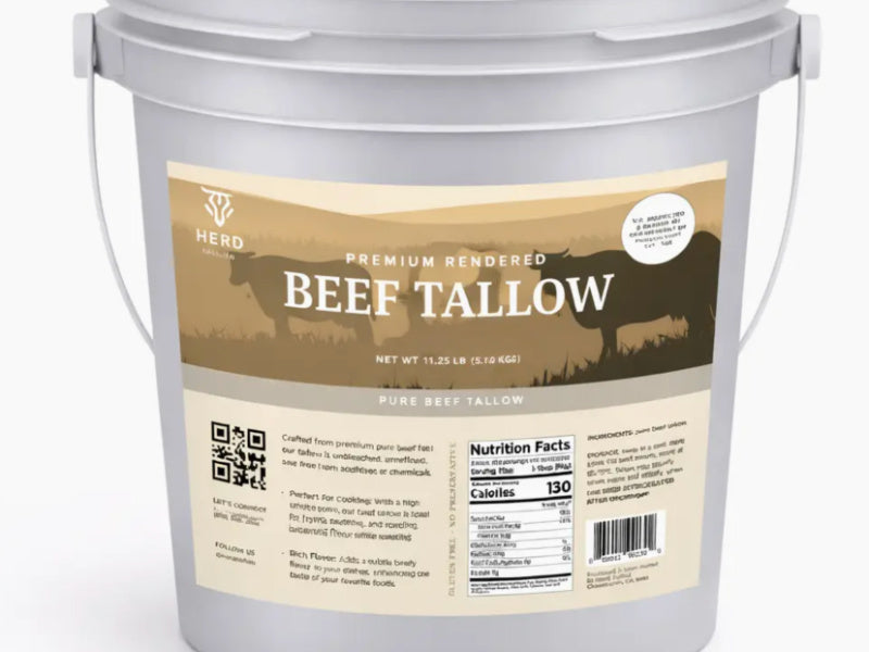 NEW: 8lb Pasture-Raised Beef Tallow Bucket For Cooking, Skincare