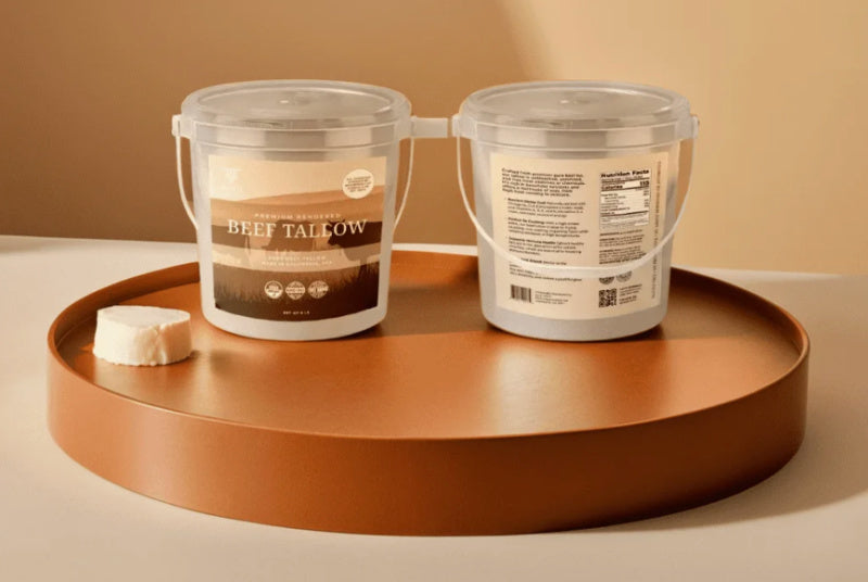 NEW: 8lb Pasture-Raised Beef Tallow Bucket For Cooking, Skincare