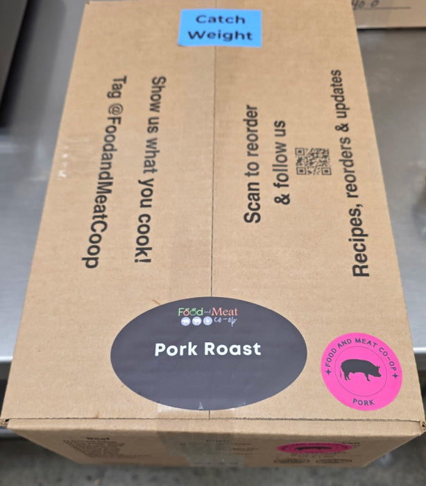 OVERSTOCK: 21-26 lb Boneless Pork Sirloin Roast Case (12 Roasts per case 2lb Average Each - Choose Weight)