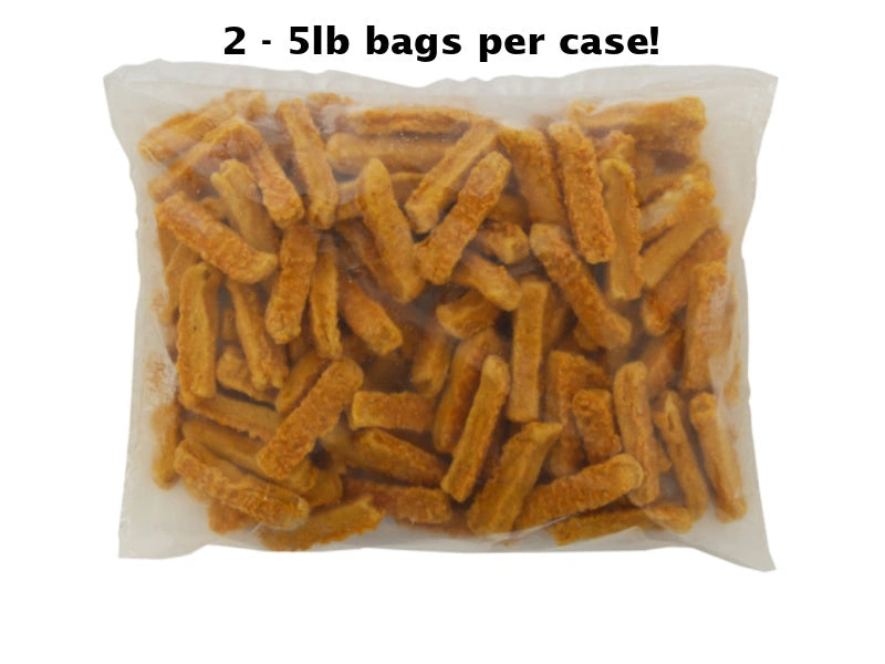 NEW: 10 lb Case Chicken Fries Breaded, Pre-cooked Chicken Nuggets (Kid Favorite)