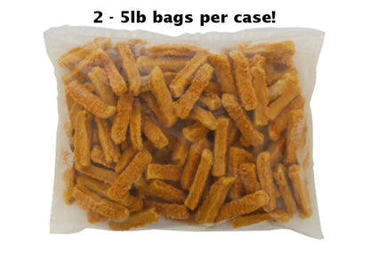NEW: 10 lb Case Chicken Fries Breaded, Pre-cooked Chicken Nuggets (Kid Favorite)