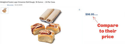 OVERSTOCK: Ready to Bake Cinnamon Roll Dough Loaf (Makes 64 Cinnamon Rolls)