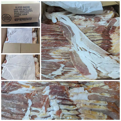 OVERSTOCK DEAL: 15 lb Case: Budget Cut Bacon Hardwood Smoked Frozen
