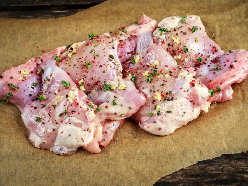 EXTRA $30 Off Wholesale Chicken Thighs: 40 lb Case Farm Fresh Boneless, Skinless Natural