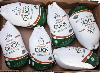 RESTOCKED: Case of 6 Natural Whole Duck - 4-4.25 Per Duck (About $5 per lb!)