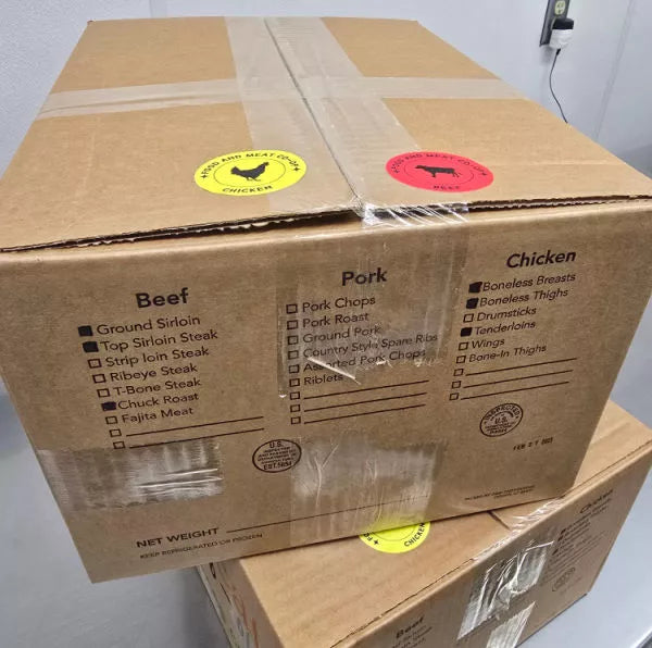 RESTOCKED: 34 lb Chicken and Beef Mixed Box