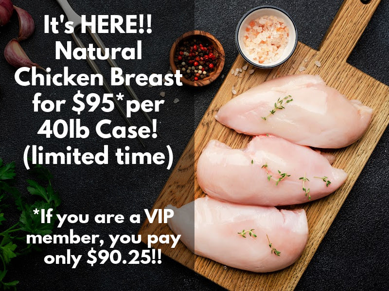 EXTREME LIMITED TIME DEAL: 40lb Chicken Breast, Boneless, Skinless, Cage-Free, Natural